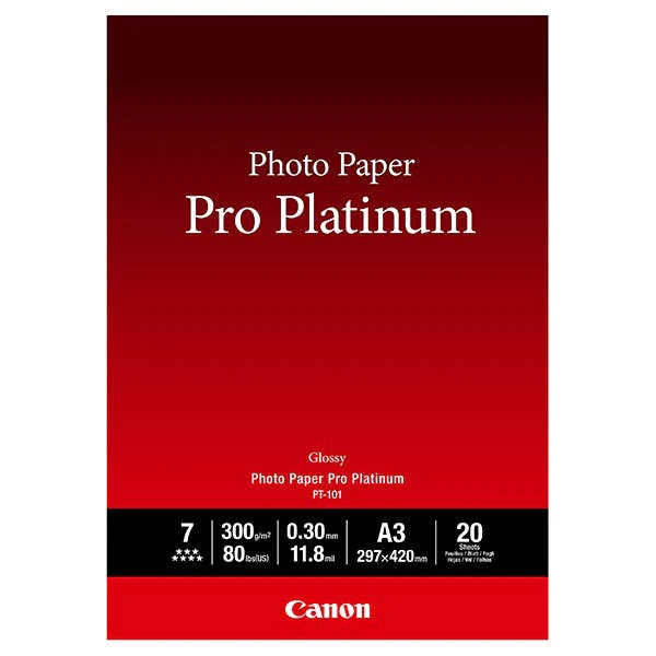 Canon Inkjet Photo Paper Pro Platinum A3 (20pk) PT101A3