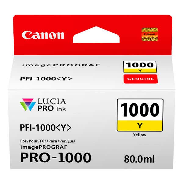 Canon PFI-1000Y Yellow Ink Tank - Pixma PRO-1000