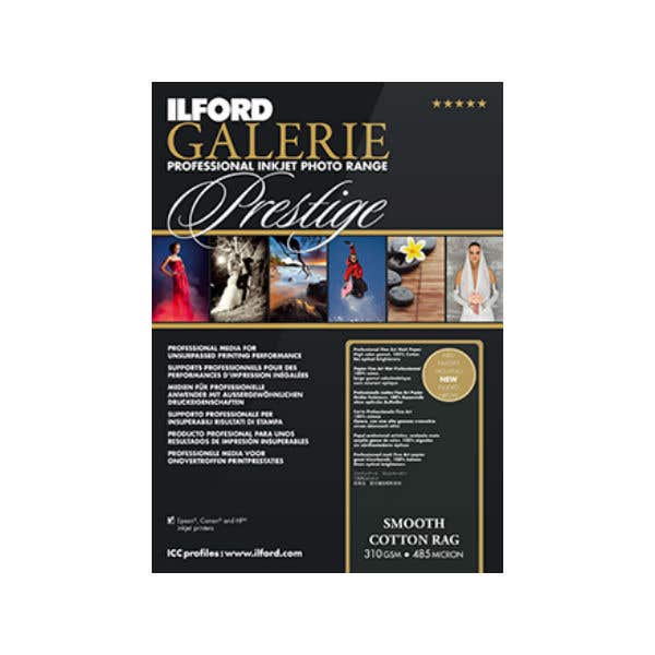 Ilford Galerie Prestige Smooth Cotton Rag Inkjet Photo Paper A3+ 25 pk