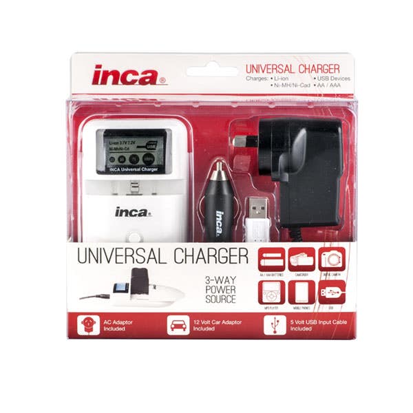Inca Universal Battery Charger w/LCD Display