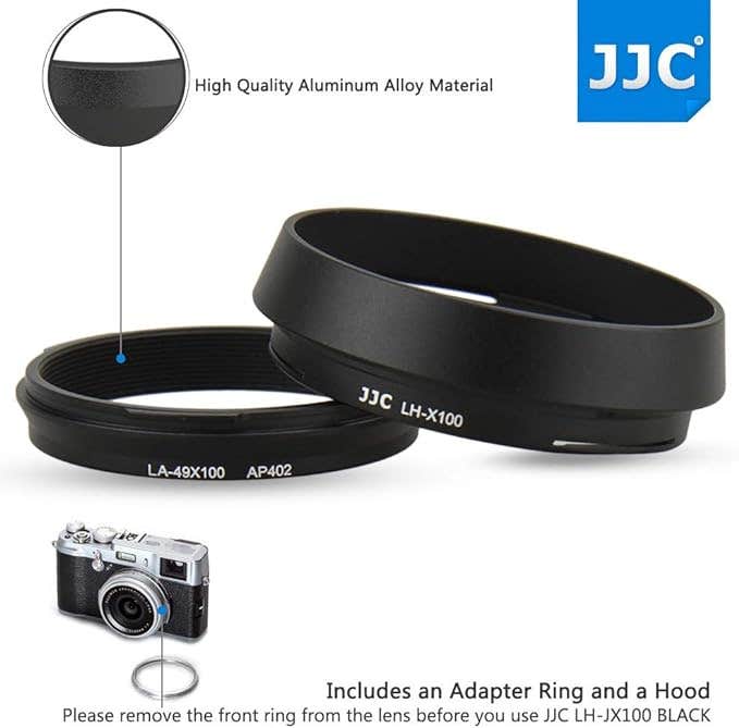 JJC Fujifilm LH-X100 Lens Hood with Adaptor Ring - Image 3