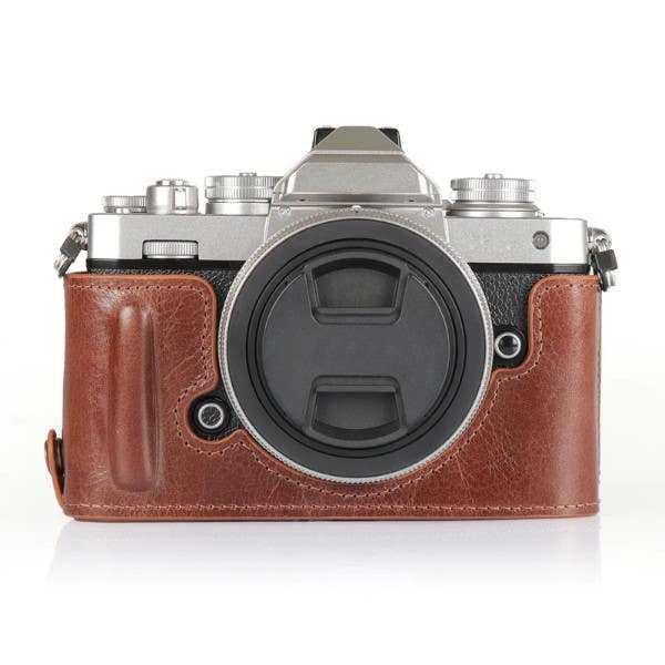 MegaGear Leather Case with Strap - Nikon ZFC - Tan - Image 2