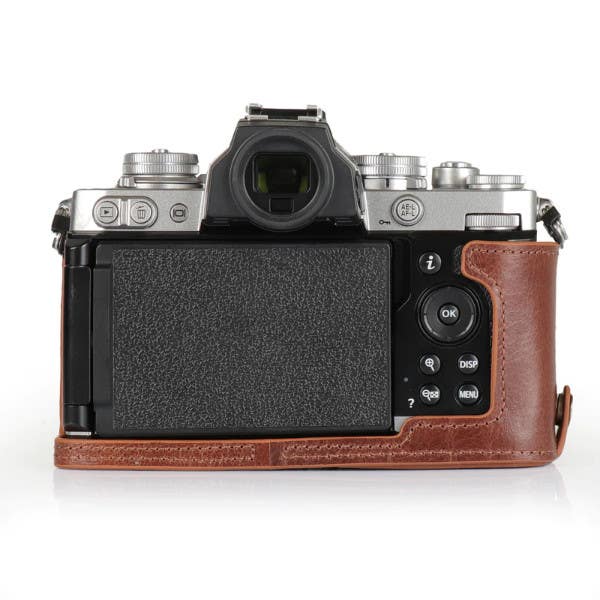 MegaGear Leather Case with Strap - Nikon ZFC - Tan - Image 4