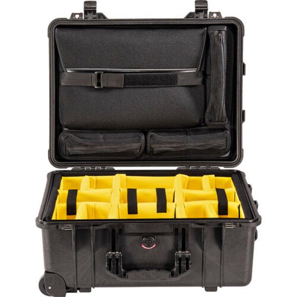 Pelican 1560 Case Studio with Dividers & Wheels - Black - Image 2