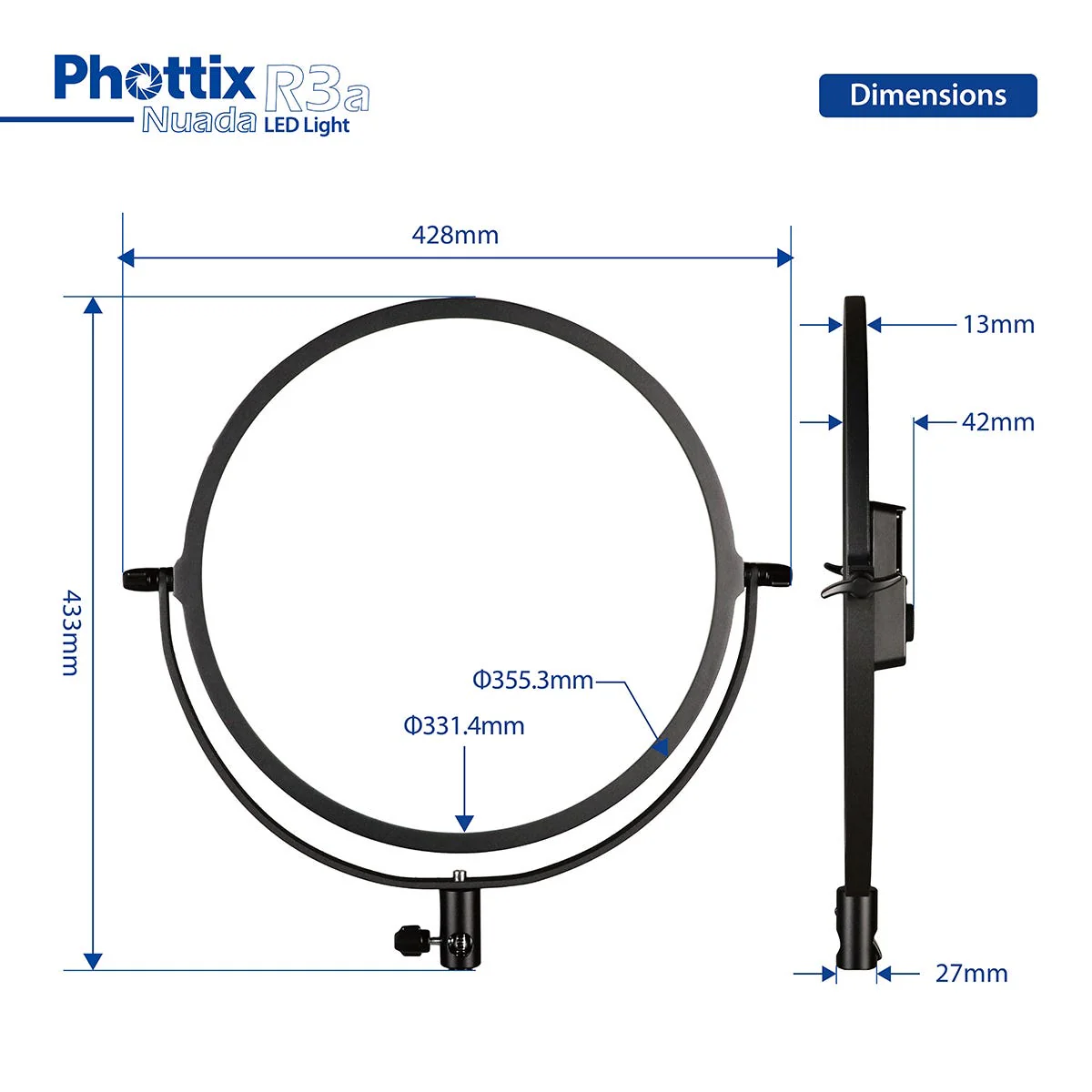 PHOTTIX NUADA R3a Twin LED Soft Light Kit w/Stands - Image 5