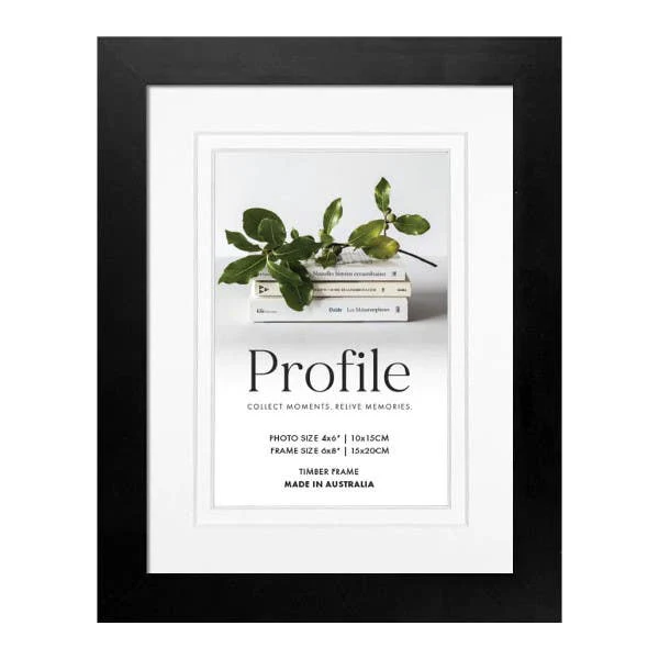 Profile Deluxe Black 6x8" Frame - 4x6" Opening