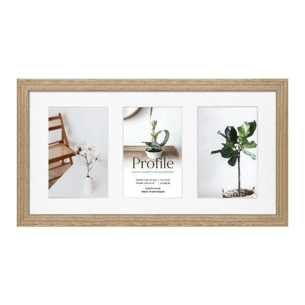 Profile Deluxe Victorian Ash 20x40cm Photo Frame - 3x 10x15cm Photos