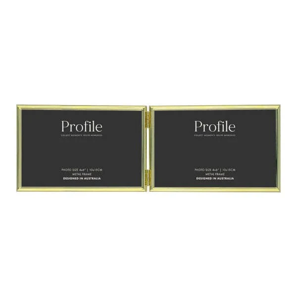 Profile Habitat Brass Photo Frame - 2x 4x6"