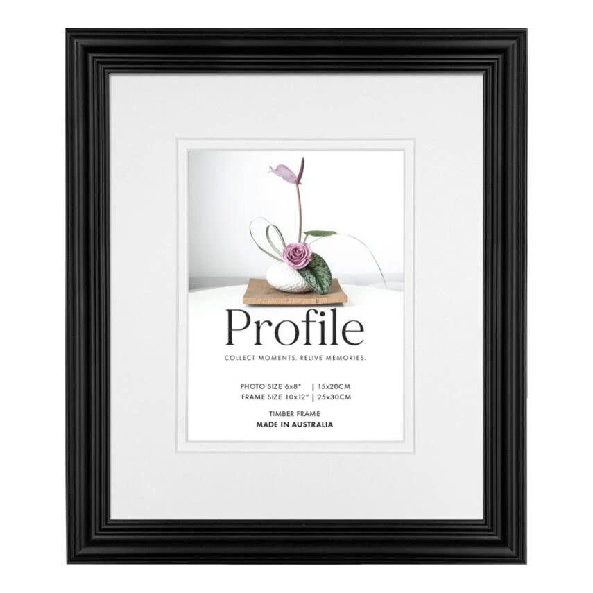 Profile Hawthorne Black 10x12" Frame - 6x8 Opening