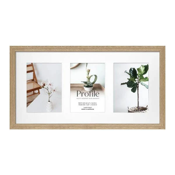 Profile Polar Birch 25x50 cm Photo Frame - 3x 13x18cm Photos