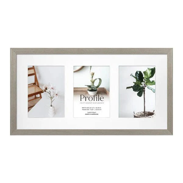 Profile Stone Ash 25x50 cm Photo Frame - 3x 13x18cm Photos