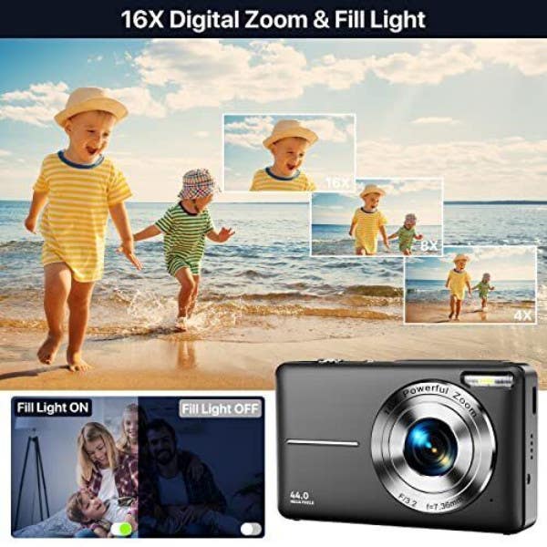 Pulse DC44 Digital Compact Camera w/32GB Card - Black - Image 6