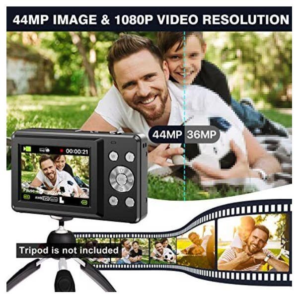 Pulse DC44 Digital Compact Camera w/32GB Card - Blue - Image 5