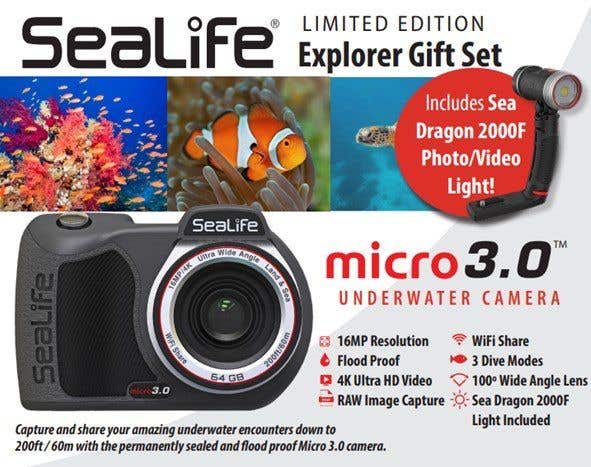 Sealife Micro 3.0 UW Explorer Set - Includes 2000F Light - Image 7